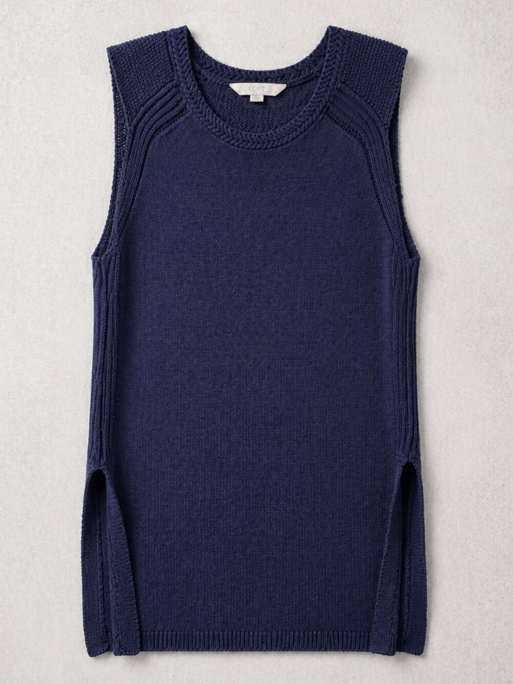 Athleta Navy Sleeveless Sweater Tunic – Size XL | Effortless Layering Staple